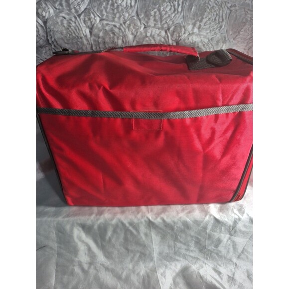 Vintage Time Magazine Locker Bag Red Excellent Condition Original Tag And Strap - Picture 11 of 16